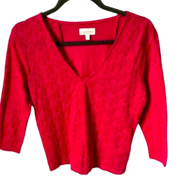 Lucky Brand Tops - Lucky Brand V Neck Top Size S